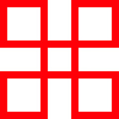 Obraz premium Chinese frame. Asian corner style. Chinese new year’s square frame