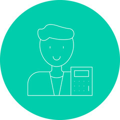 Accountant icon single vector illustration