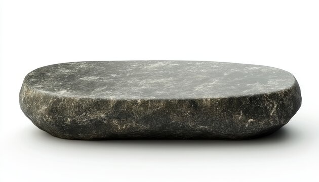A smooth, flat stone that can be used for decoration or as a natural element in landscaping designs.