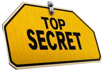 Top secret classified document, confidential government seal, restricted security investigation, private information badge isolated