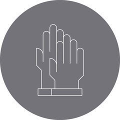 Gloves icon single vector illustration