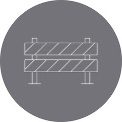 Road Barrier icon single vector illustration