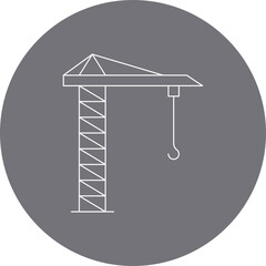Crane Tower icon single vector illustration