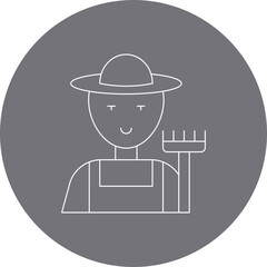 Farmer icon single vector illustration
