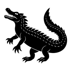 Crocodile Silhouette vector silhouette