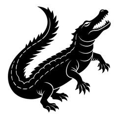 Crocodile Silhouette vector silhouette