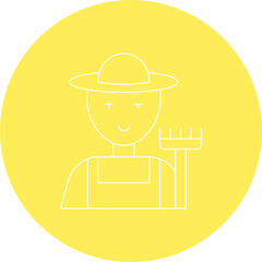 Farmer icon single vector illustration