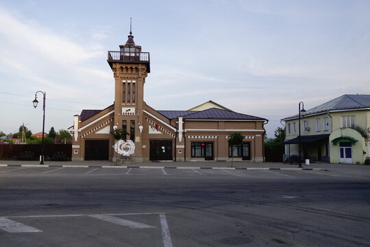 Former 18th century fire lookout tower at Taldom, Russia, north of Moscow, now a wedding palace