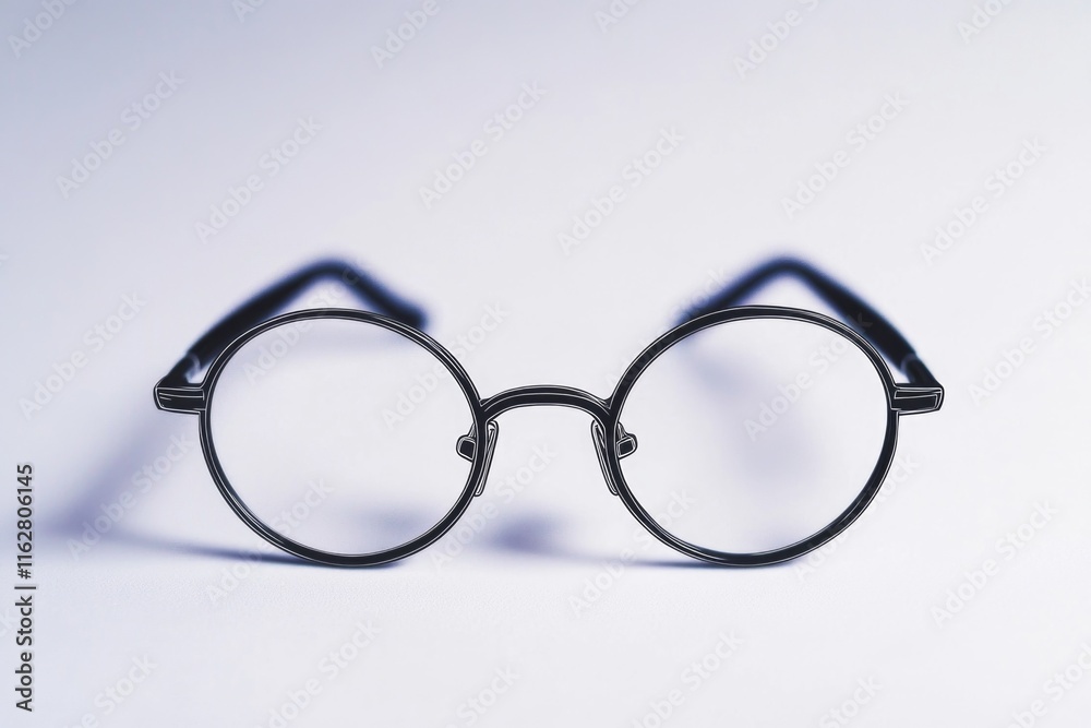 Poster a pair of glasses resting on a table