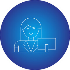 Cashier icon single vector illustration