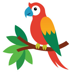 parrot on branch