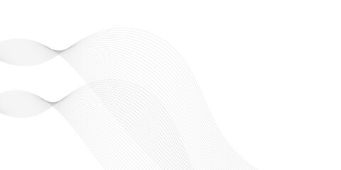 Abstract white and grey background with technology business wave lines. Abstract background with a wave curve lines. Frequency sound wave line and technology concept background.