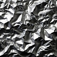 Abstract metallic texture with a dynamic interplay of light and shadow, creating a mesmerizing and otherworldly surface.