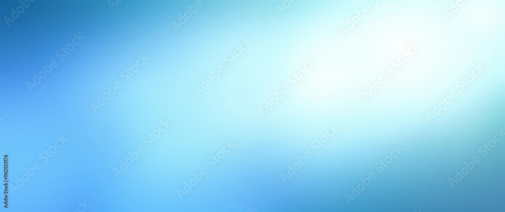 Poster Light blue gradient background creating a soft and dreamy atmosphere