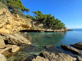 Forbidden paradise beach on Adriatic sea.