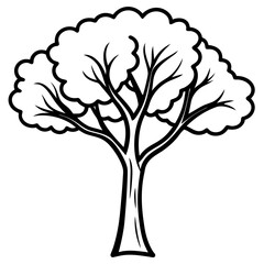 Obraz premium Nature-Inspired Tree Outline Vector