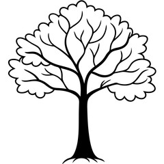 Nature-Inspired Tree Outline Vector