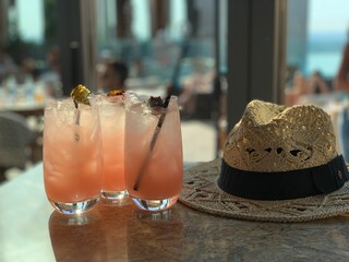 Drinks and hat in Nashville Tennessee