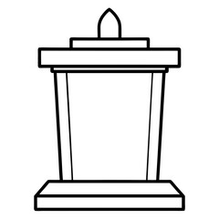 Podium Sketch Style Vector