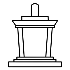 Podium Sketch Style Vector