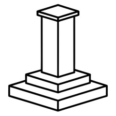 Podium Sketch Style Vector