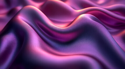Fototapeta premium Luxurious Royal Purple Silk Fabric with Rich Texture and Subtle Highlights