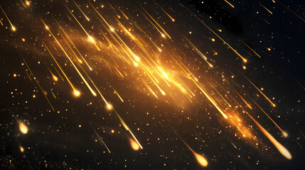 Obraz premium A starry night sky. starfall in august to august texture, background of falling stars. Starfall. Illustration