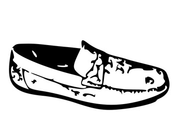 hand drawn illustration of a shoe