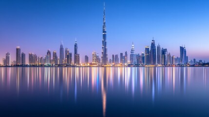 Obraz premium Scenic Landmarks in Early Morning Light with Glow