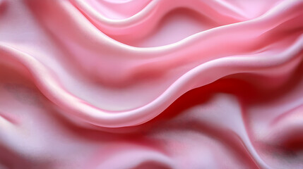 Fototapeta premium Blush Pink Silk Fabric Flowing with Soft Folds and Natural Lighting