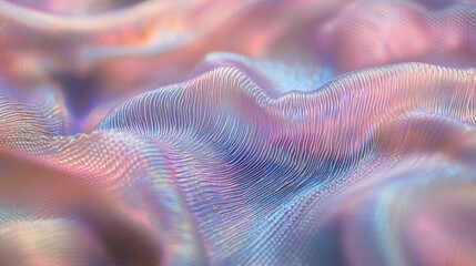 A detailed shot of vibrant textile with intricate patterns and hues