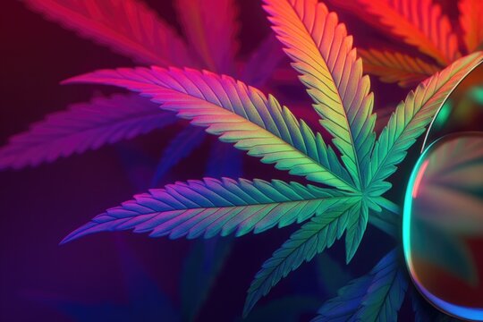 A pair of sunglasses sits atop a plant, suggesting a carefree and laid-back atmosphere