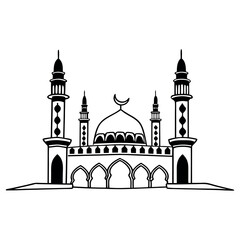 Msoque Vcetor Art Illustration.Illustration Of Mosque