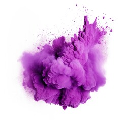 Fototapeta premium Powder explosion isolated on white background. Colored dust erupts