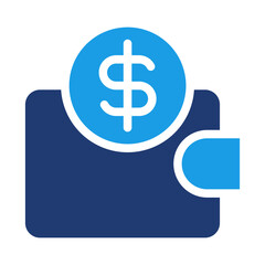Wallet Blue Color Icon