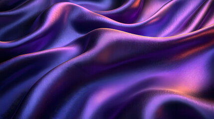 Obraz premium Luxurious Royal Purple Silk Fabric with Rich Texture and Subtle Highlights