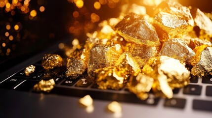 Digital Gold Trading Platform on Laptop Screen