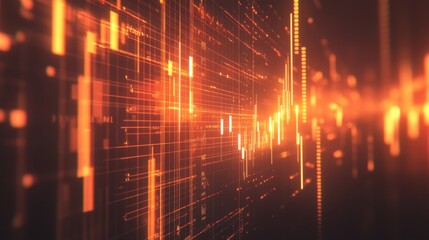 Financial Futures Data Visualization with Upward Trend Bars