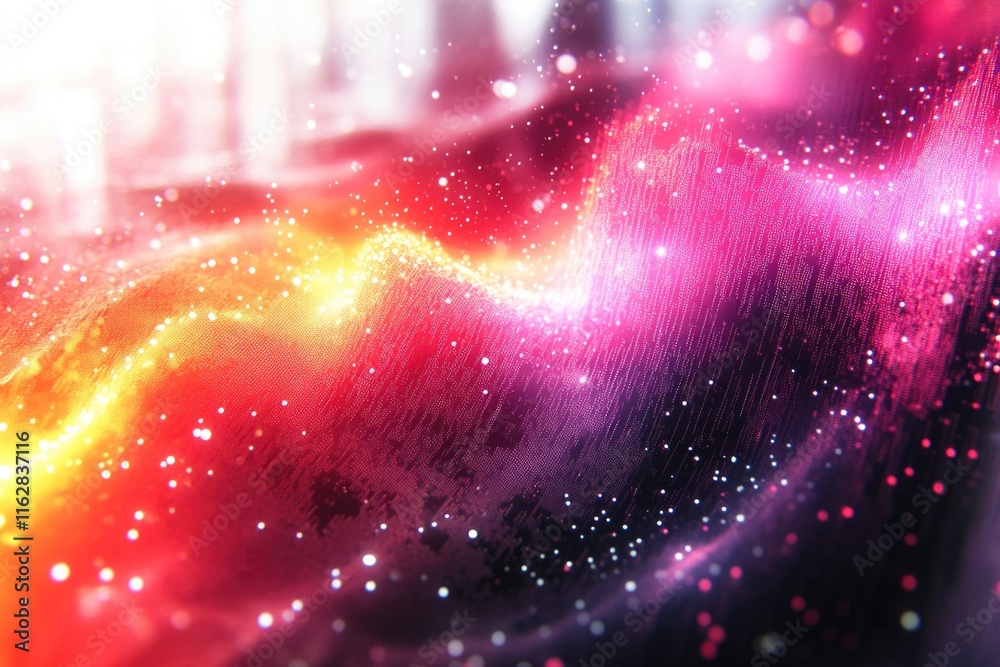 Poster A blurred image of a vibrant backdrop with bright colors and textures