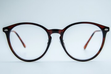 Fototapeta premium A pair of glasses sitting on a table, ready to be picked up