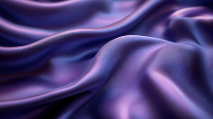 Fototapeta premium Luxurious Royal Purple Silk Fabric with Rich Texture and Subtle Highlights