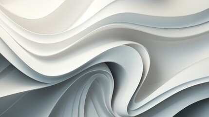 Abstract white and gray flowing waves, smooth curves, minimalistic, light, modern texture,