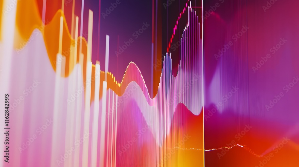 Poster abstract colorful data visualization graph