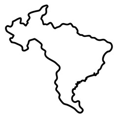 Fototapeta premium Vectorized Map Outlines and Contours