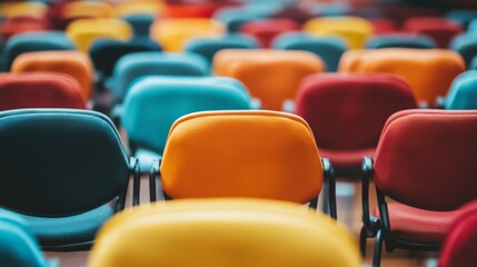 Colorful Seminar Chairs in Bold Hues