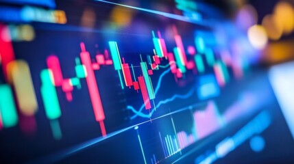 Dynamic Stock Market Data with Sleek Digital Lines