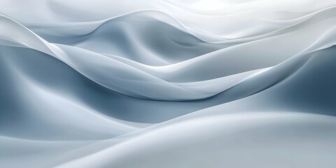 Obraz premium Subtle white wave texture with smooth curves, creating a minimalist and modern background