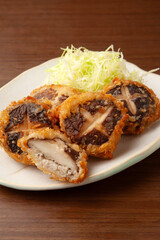 肉詰め椎茸のフライ