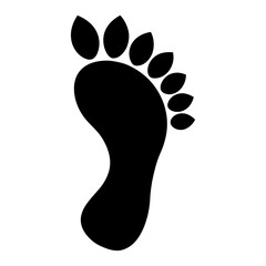 Eco Footprint vector silhouette