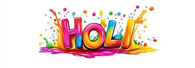 Happy Holi Background for Festival of Colors celebration for poster design.	
